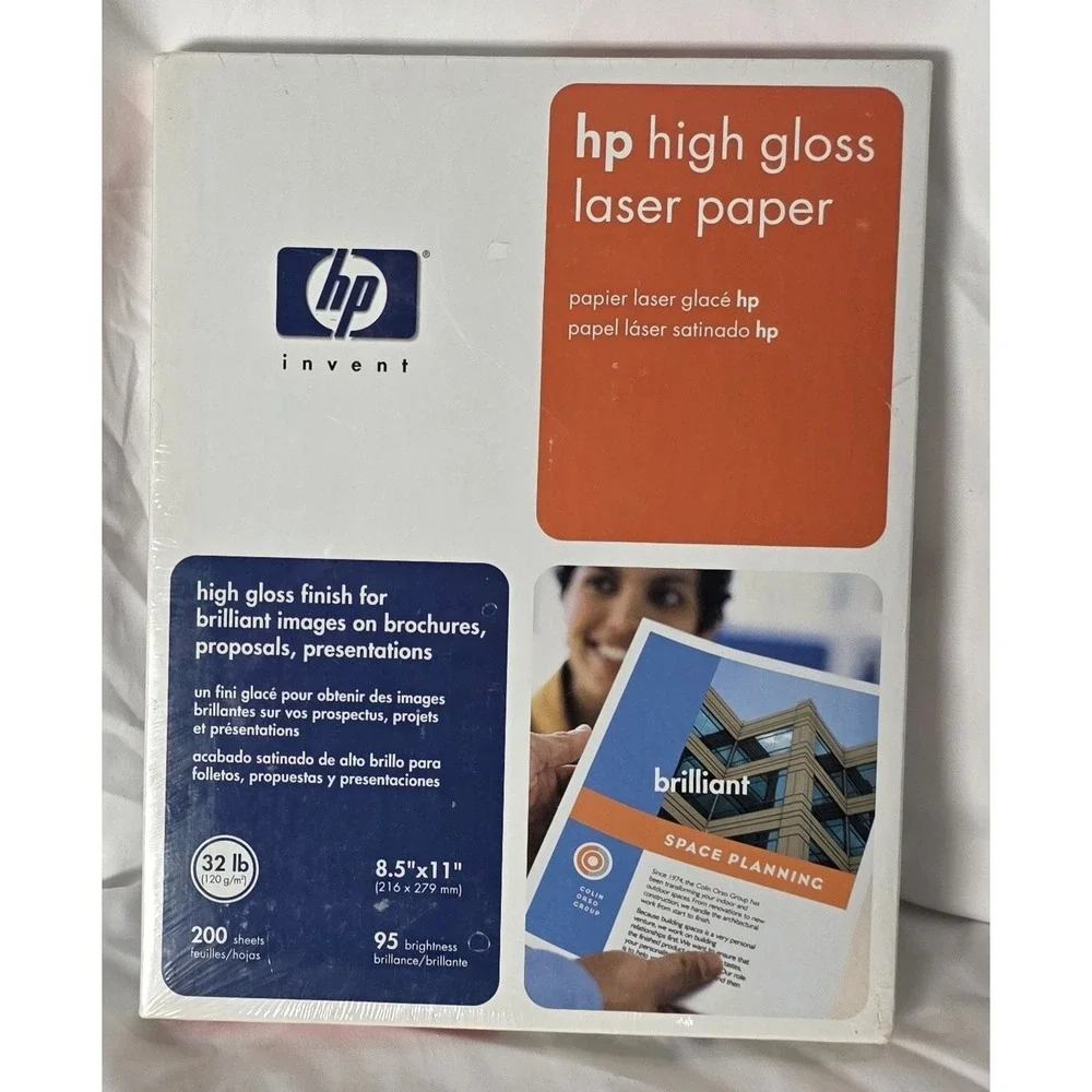 HP High Gloss Laser Paper 200 Sheets 8.5